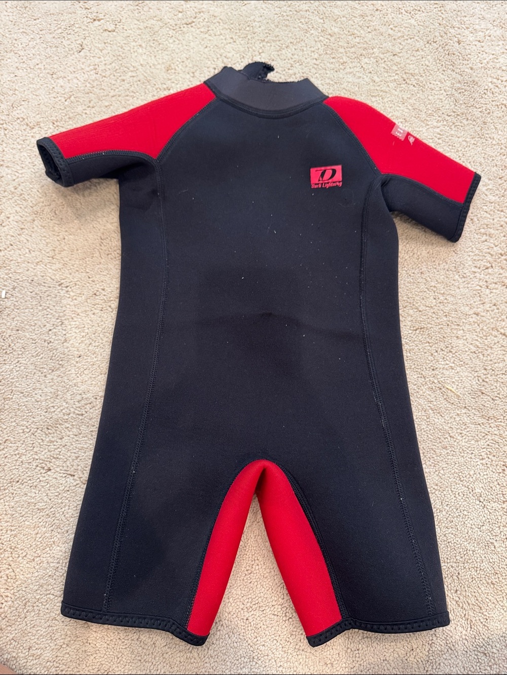 Diving Shorty Wetsuit - Black & Red